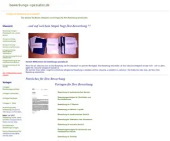 Bewerbungs-Spezialist.de(Vorlagen für Lebenslauf und Bewerbung. Jobsuche leicht gemacht) Screenshot