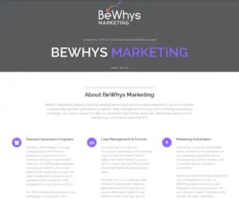 Bewhysmarketing.com(Front Page) Screenshot