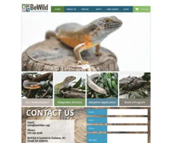 Bewildnc.org(Reptile & Exotic Pet Rescue) Screenshot