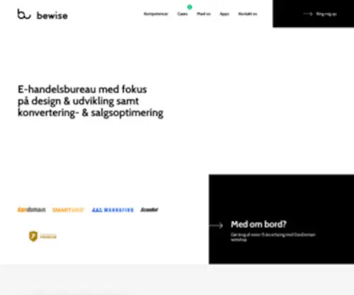 Bewise.dk(DanDomain webshop design) Screenshot