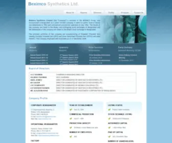 Beximcosynthetics.com(Beximco Synthetics Ltd) Screenshot