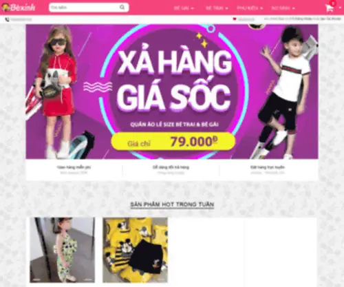 Bexinhshop.vn(Bé xinh shop chuyên bán quần áo trẻ em online Đẹp) Screenshot