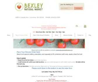 Bexleynaturalmarket.org(Place a Grocery Order) Screenshot