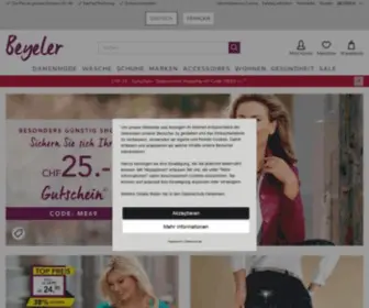 Beyeler.ch(Mode in grossen Grössen im online Shop finden) Screenshot