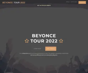 Beyoncetour2022.com(Beyonce Tour 2022) Screenshot