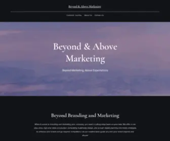 Beyondandabovemarketing.com(Beyond and Above) Screenshot