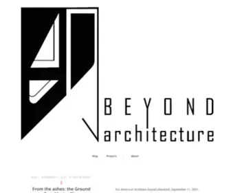 Beyondarchitecture.co(Beyond Architecture) Screenshot