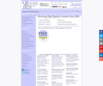 Beyondbeds.com(High Quality Comfort Products For a Better Night's Sleep) Screenshot