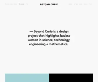 Beyondcurie.com(Beyond Curie) Screenshot