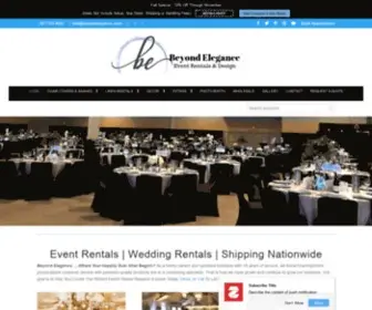 Beyondelegance.com(Linens Rental) Screenshot