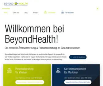 Beyondhealth.de(Ärztevermittlung & Personalberatung) Screenshot