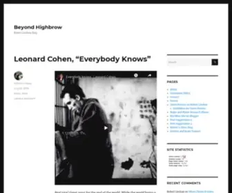 Beyondhighbrow.com(Robert Lindsay Blog) Screenshot