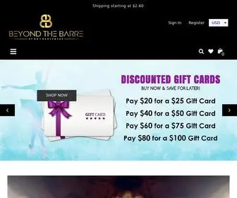 Beyondthebarreusa.com(Dancewear Online) Screenshot