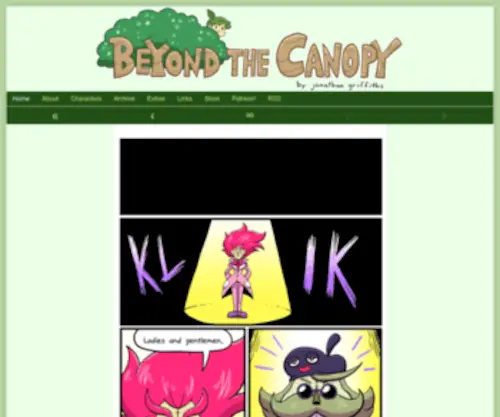 Beyondthecanopy.com(Sticks and stones and puns and bones) Screenshot