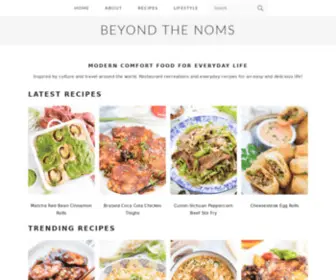 Beyondthenoms.com(Modern Comfort Food for Everyday Life) Screenshot