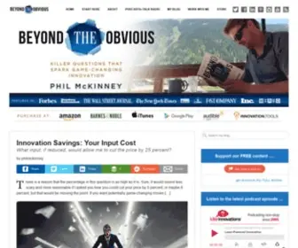 Beyondtheobvious.com(Beyond The Obvious by Phil McKinney) Screenshot