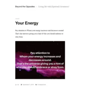 Beyondtheopposites.com(Living life with (Spiritual) Awareness) Screenshot