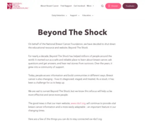 Beyondtheshock.com(Shock®) Screenshot