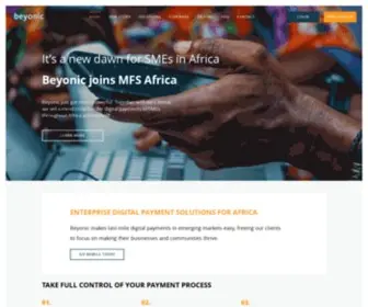 Beyonic.com(Business Beyond Cash) Screenshot