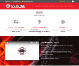 Beyster.com.pl(Producent wyrobów do grillowania oraz ogrzewania) Screenshot