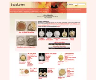 Bezel.com(Coin Bezels and other fine Coin Jewelry) Screenshot