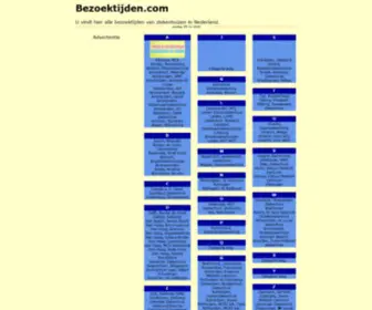 BezoektijDen.com(Bezoektijden en bezoekuren van alle ziekenhuizen in nederland) Screenshot