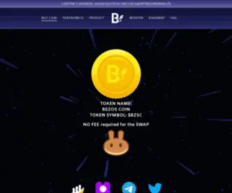 Bezoscoin.io(Bezos Coin (BZSC) the Real Elite Coin) Screenshot