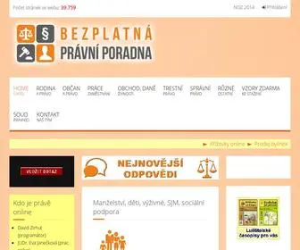 Bezplatnapravniporadna.cz(Úvodní stránka) Screenshot