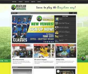 Bfa.com.sg(Brazilian Football Academy (Singapore)) Screenshot