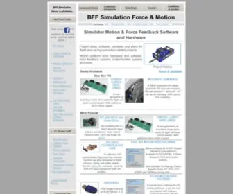 BFfsimulation.com(Bff diy flight simulator motion platforms and force feedback systems) Screenshot