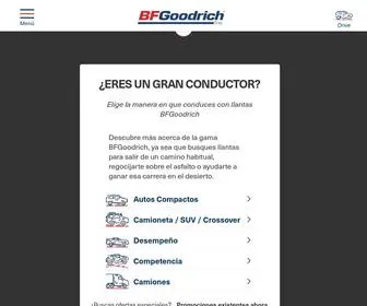 Bfgoodrich.com.mx(Página principal Llantas BFGoodrich Auto) Screenshot