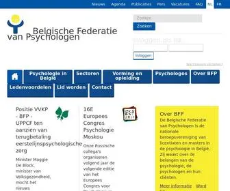 BFP-FBP.be(De Belgische Federatie van Psychologen) Screenshot