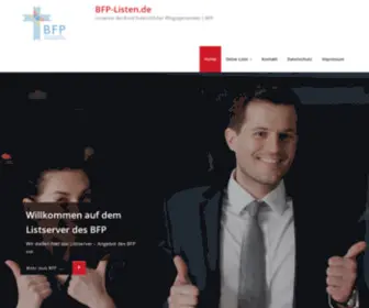 BFP-Listen.de(Listserver des Bund Freikirchlicher Pfingstgemeinden) Screenshot