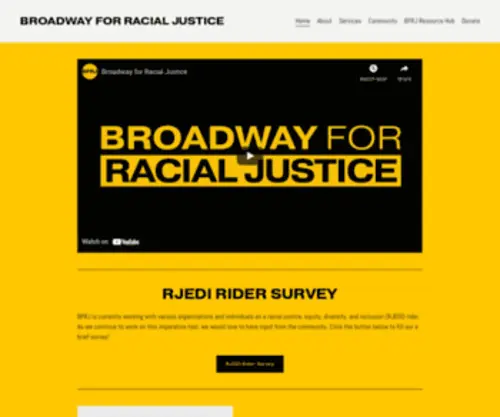 BFRJ.org(Broadway for Racial Justice) Screenshot