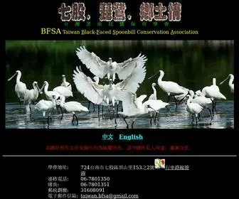 Bfsa.org.tw(台灣黑面琵鷺保育學會) Screenshot