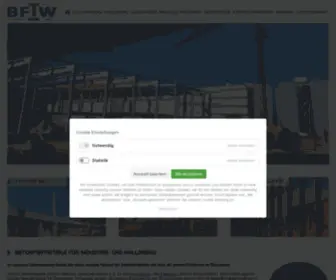 BFTW.de(Betonfertigteile für Industrie) Screenshot