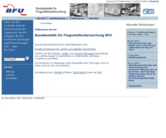 Bfu-Web.de(BFU Bundesstelle für Flugunfalluntersuchung BFU) Screenshot