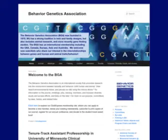 Bga.org(Behavior Genetics Association) Screenshot