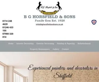 Bghorsfieldandsons.co.uk(Skilled decorators at B G Horsfield & Sons in Sheffield) Screenshot