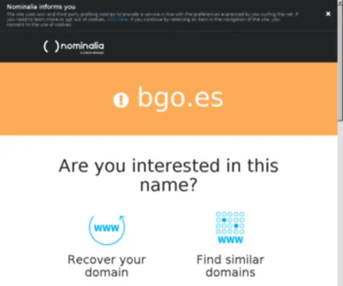 Bgo.es(Registro y gestión de dominios internet) Screenshot