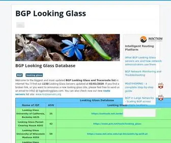 BGplookingglass.com(BGP Looking Glass Database) Screenshot