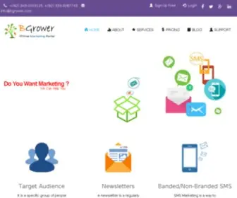 Bgrower.com(Online SMS and Email Marketing Portal) Screenshot