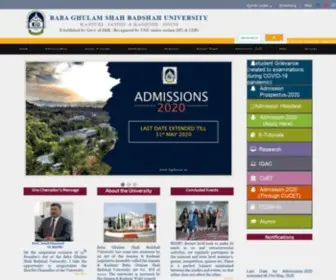 BGsbu.ac.in(Baba Ghulam Shah Badshah University) Screenshot