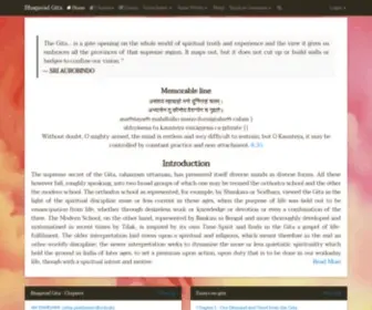 Bhagavadgita.org.in(The Bhagavad Gita) Screenshot