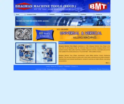 Bhagwanmachinetoolsbmt.com(Bhagwan Machine Tools (Regd.)) Screenshot