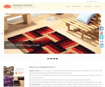 Bhagwatiexports.in(Polyester Shaggy Carpets Hand woven Carpets) Screenshot