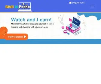 Bhaikipadhai.com(Learn with Interactive and Effective Video tutorials) Screenshot