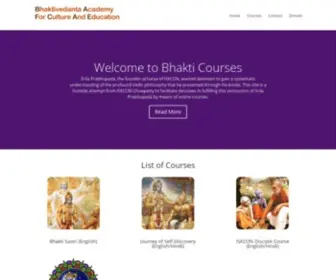 Bhakticourses.com(Bhakti Courses) Screenshot