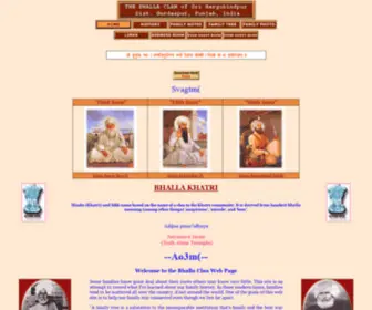 Bhallafamily.com(The Bhalla Clan of Sri Hargobindpur) Screenshot