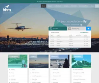 Bhamintlairport.com(Birmingham-Shuttlesworth International Airport) Screenshot